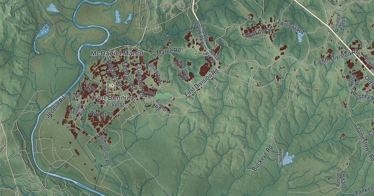 Map of Cusseta-Chattahoochee County, Georgia
