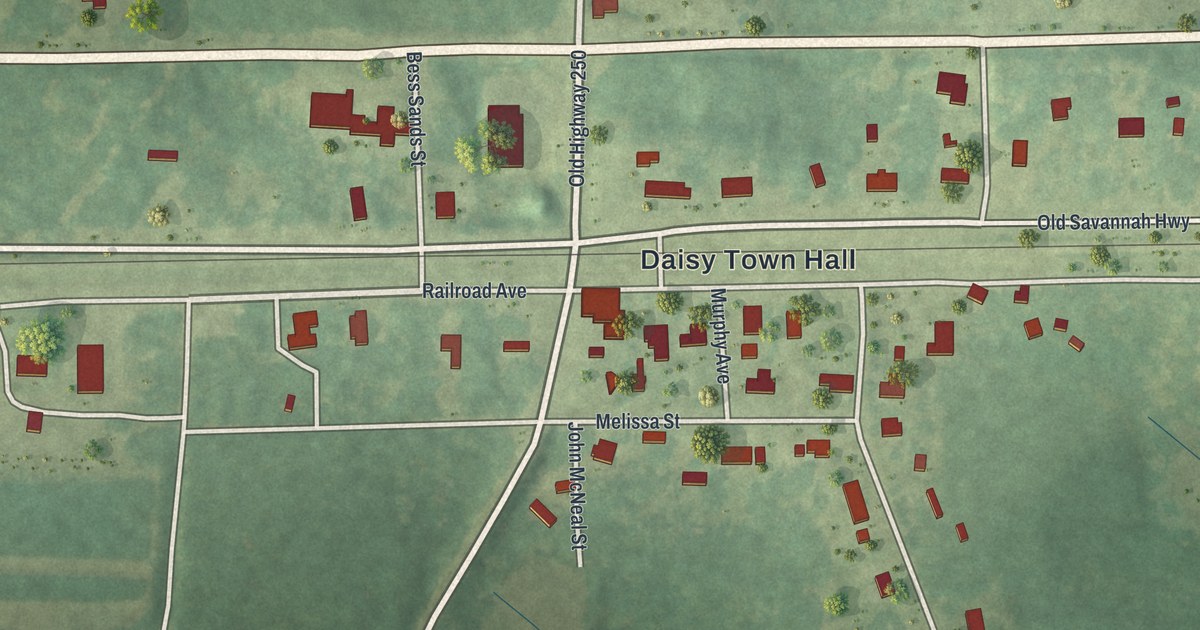 Map of Daisy, Georgia