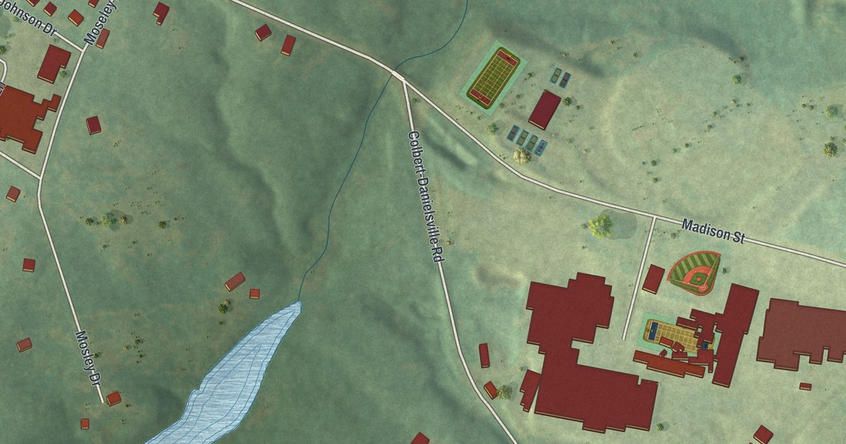 Map of Danielsville, Georgia