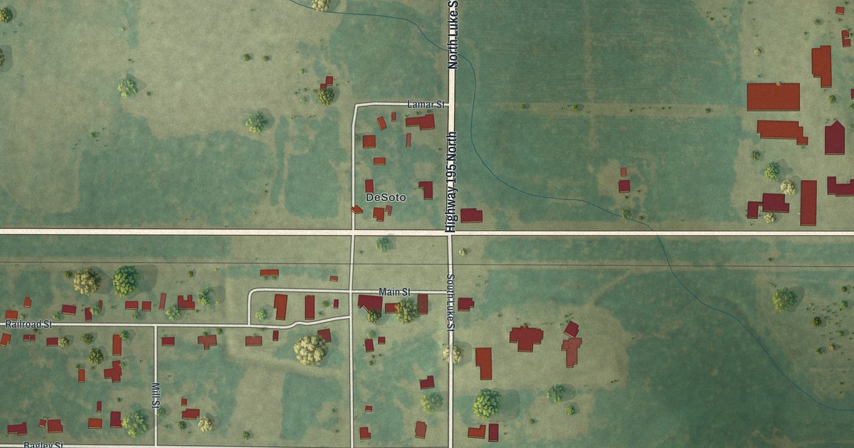 Map of De Soto, Georgia