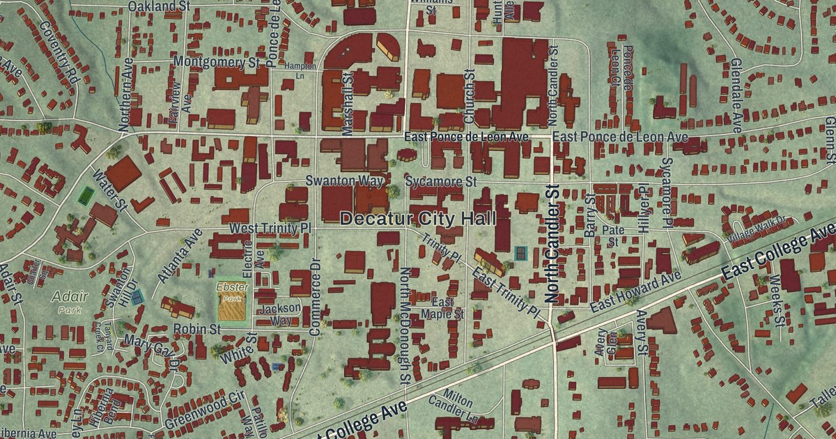 Map of Decatur, Georgia