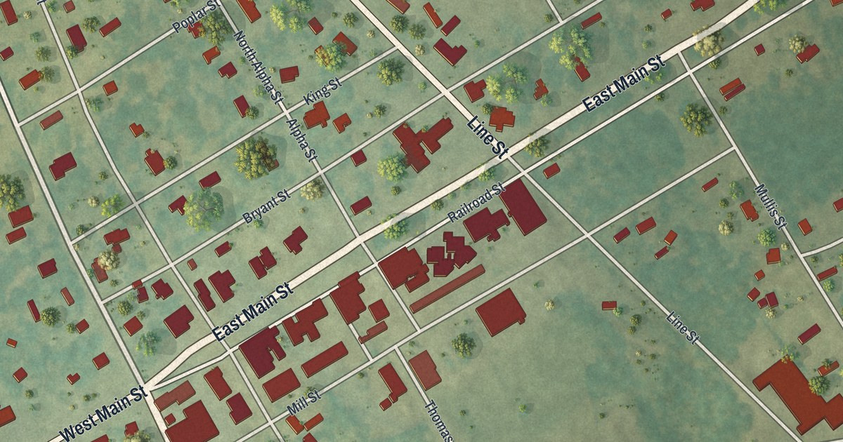 Map of Dexter, Georgia