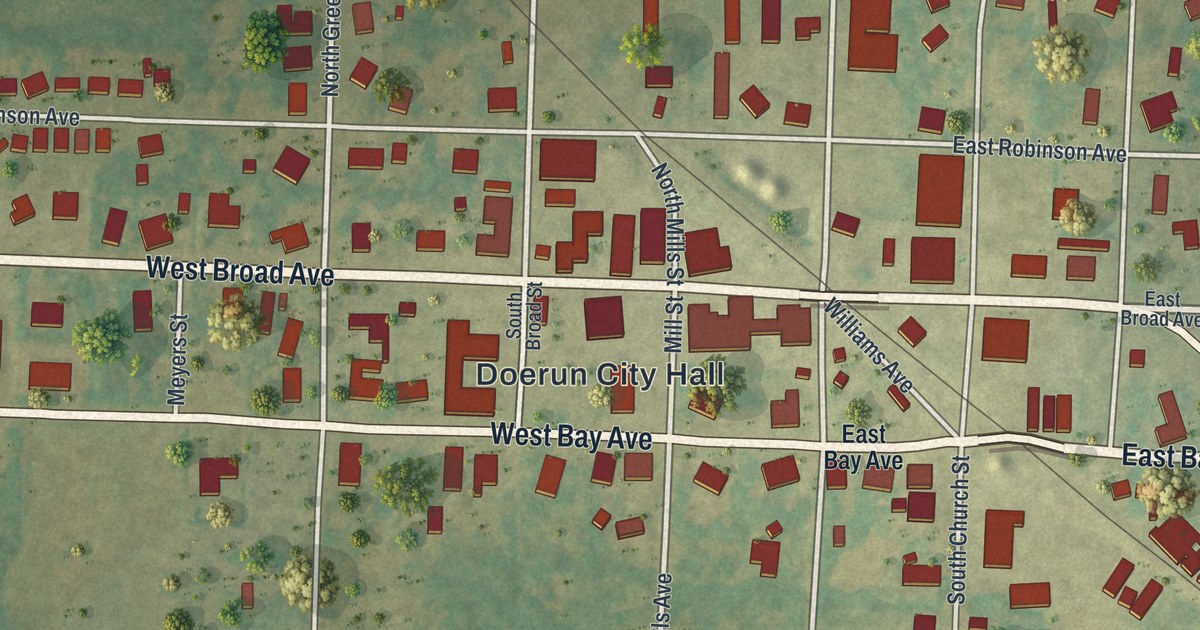 Map of Doerun, Georgia
