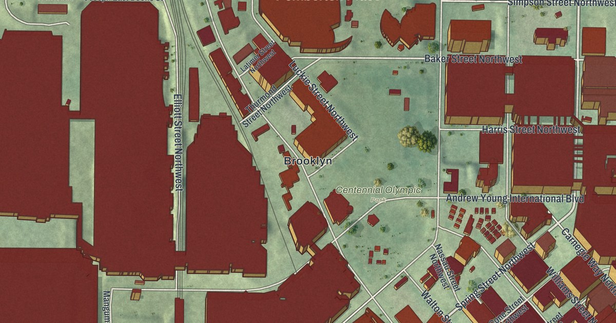 Map of Downtown, Georgia