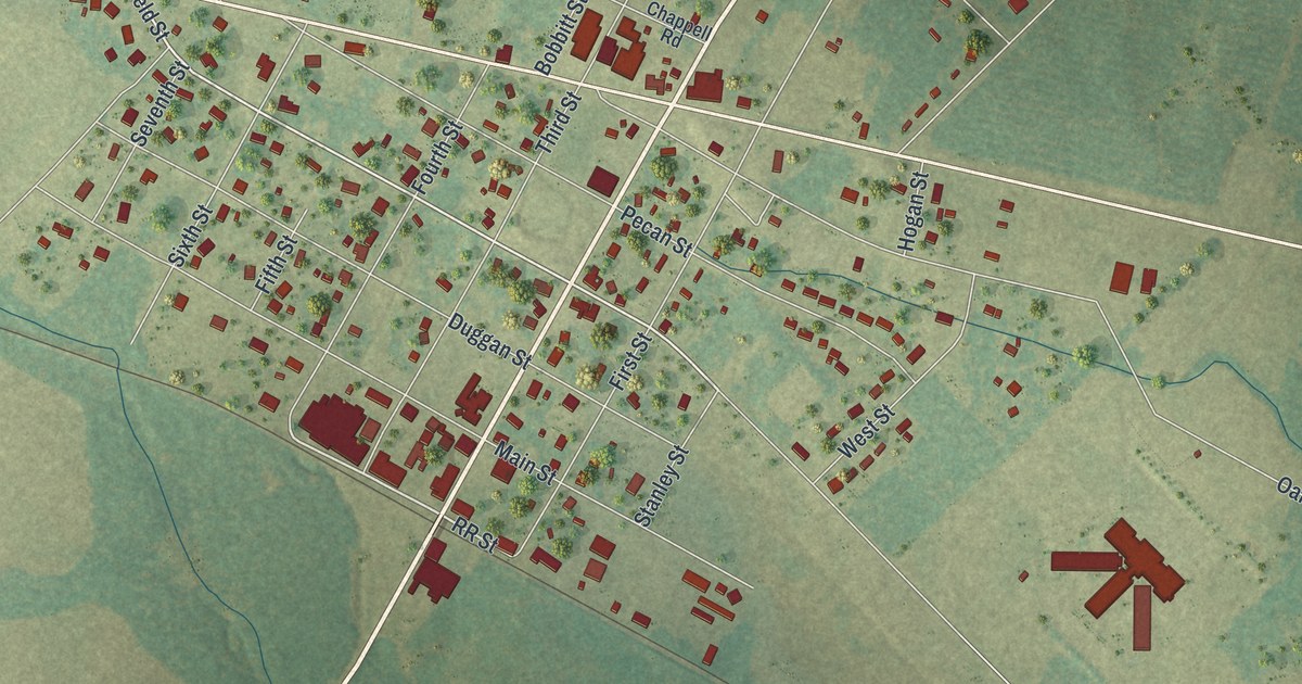 Map of Dudley, Georgia