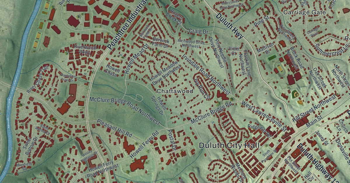 Map of Duluth, Georgia