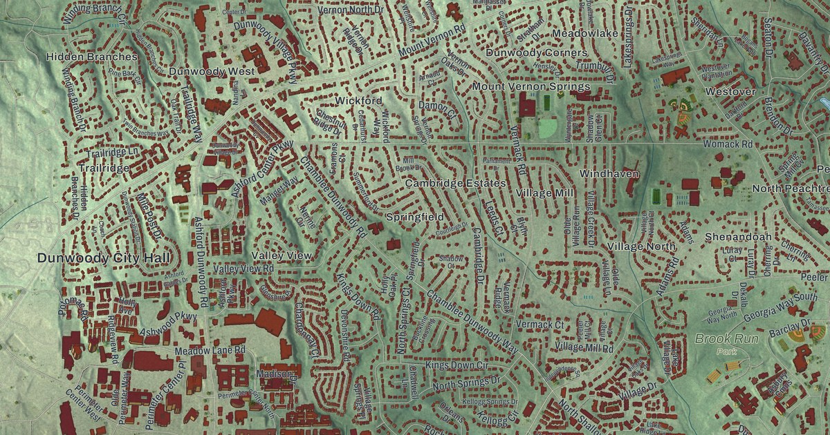 Map of Dunwoody, Georgia