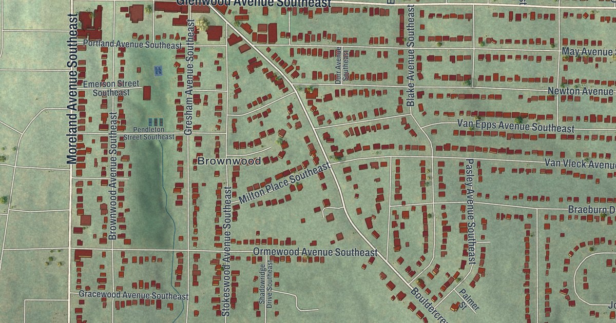 Map of East Atlanta, Georgia