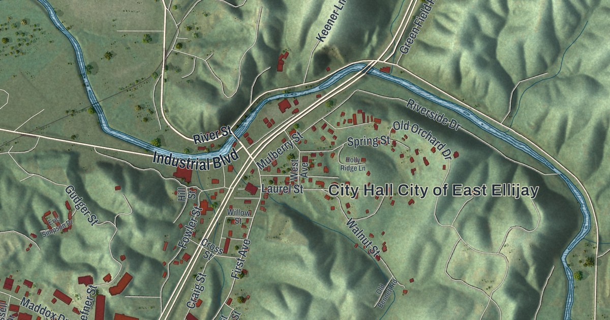 Map of East Ellijay, Georgia