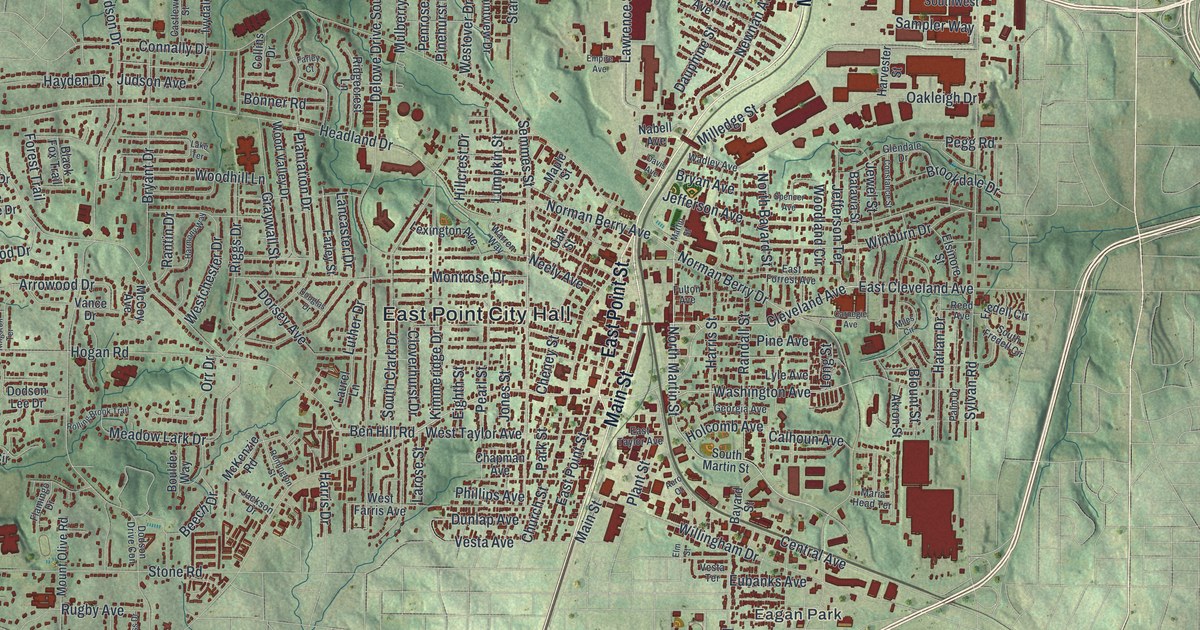 Map of East Point, Georgia