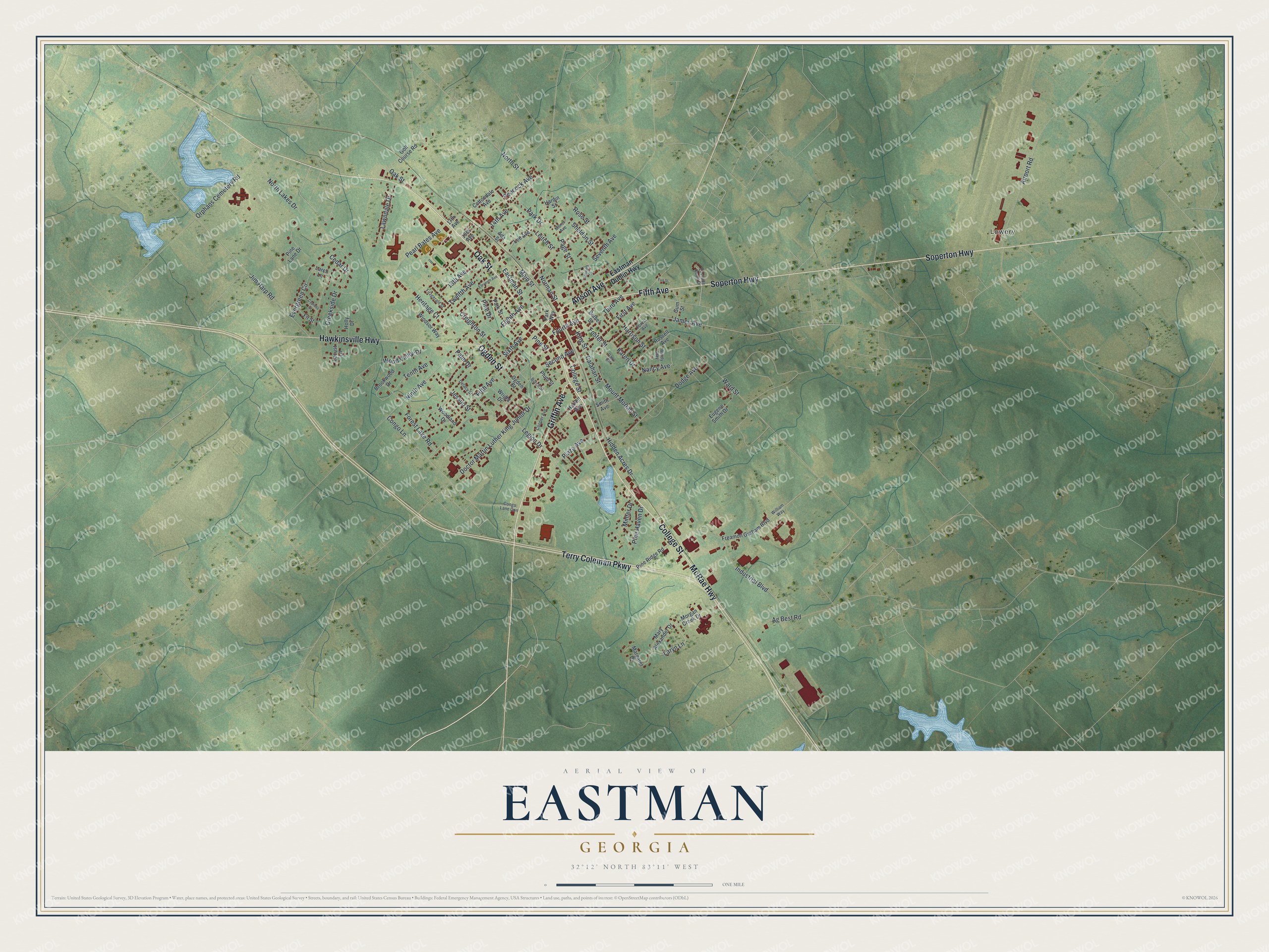 Watermarked full-map preview of Eastman, Georgia