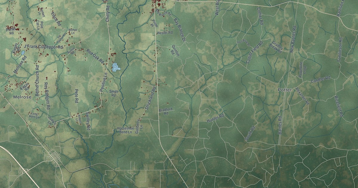 Map of Echols County, Georgia