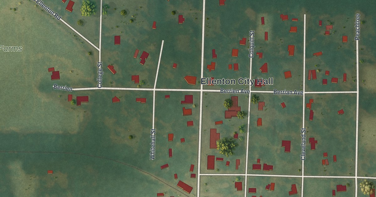 Map of Ellenton, Georgia