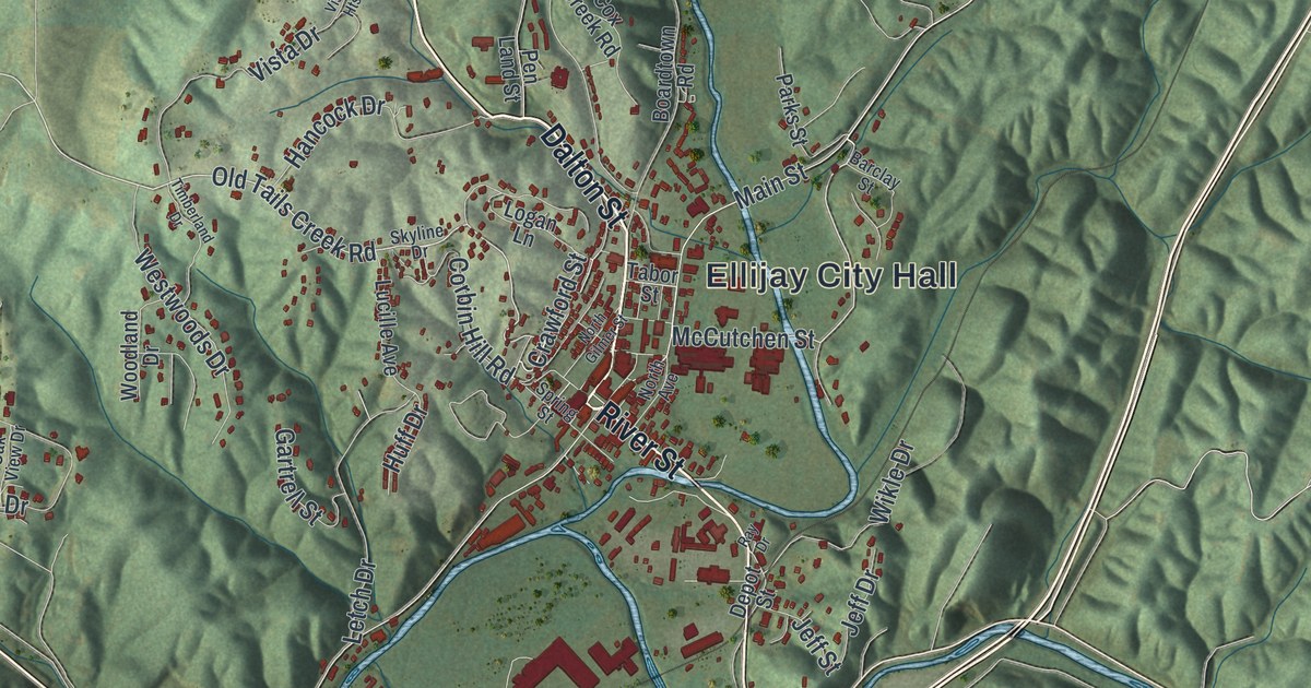 Map of Ellijay, Georgia