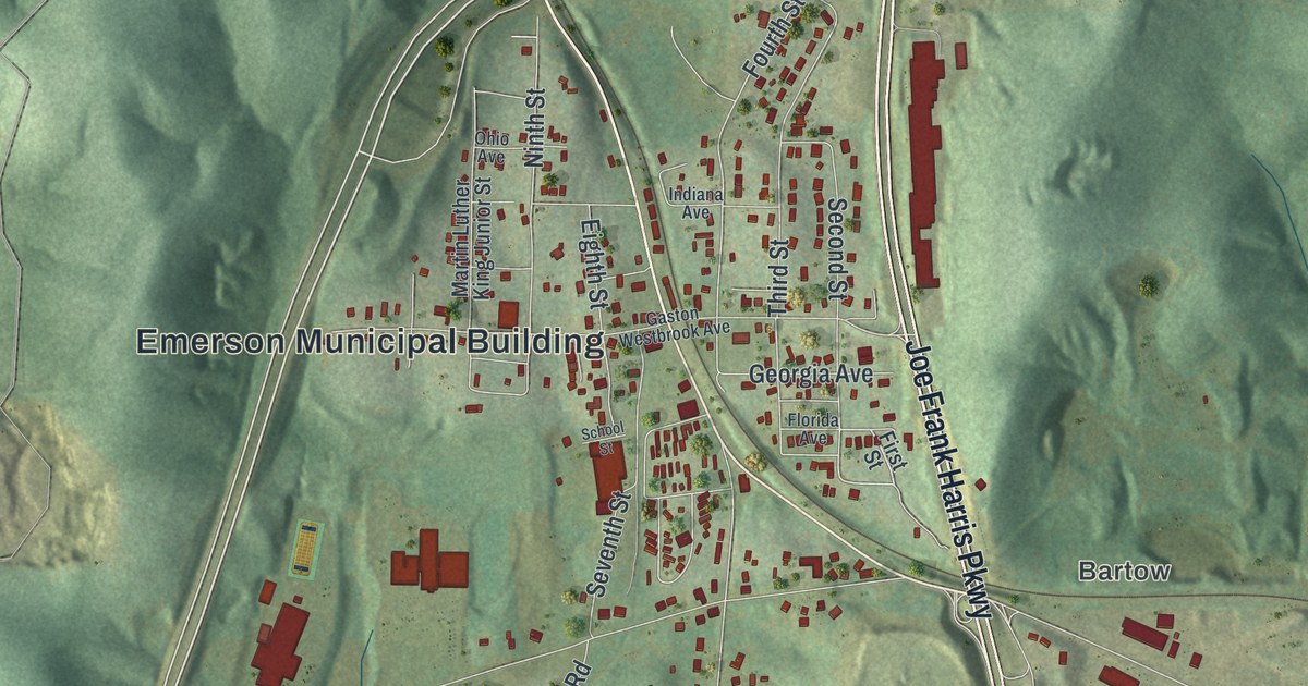 Map of Emerson, Georgia