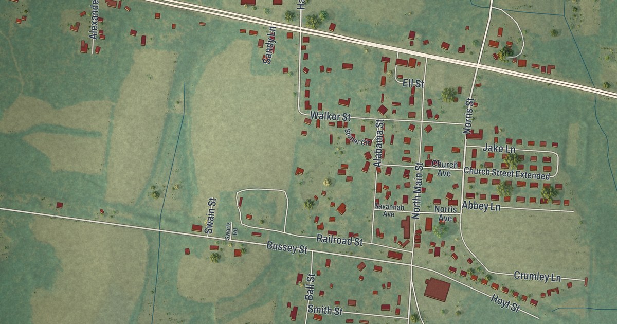 Map of Enigma, Georgia