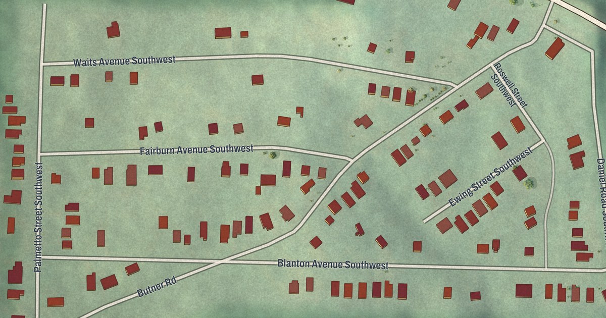 Map of Fairburn, Atlanta, Georgia