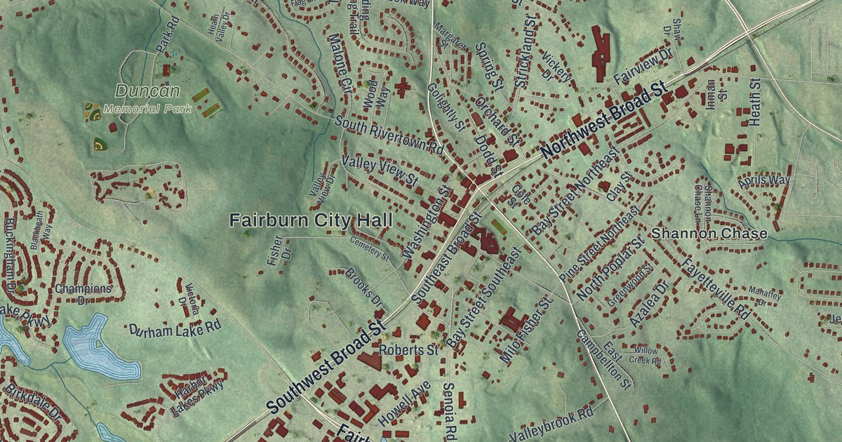 Map of Fairburn, Georgia