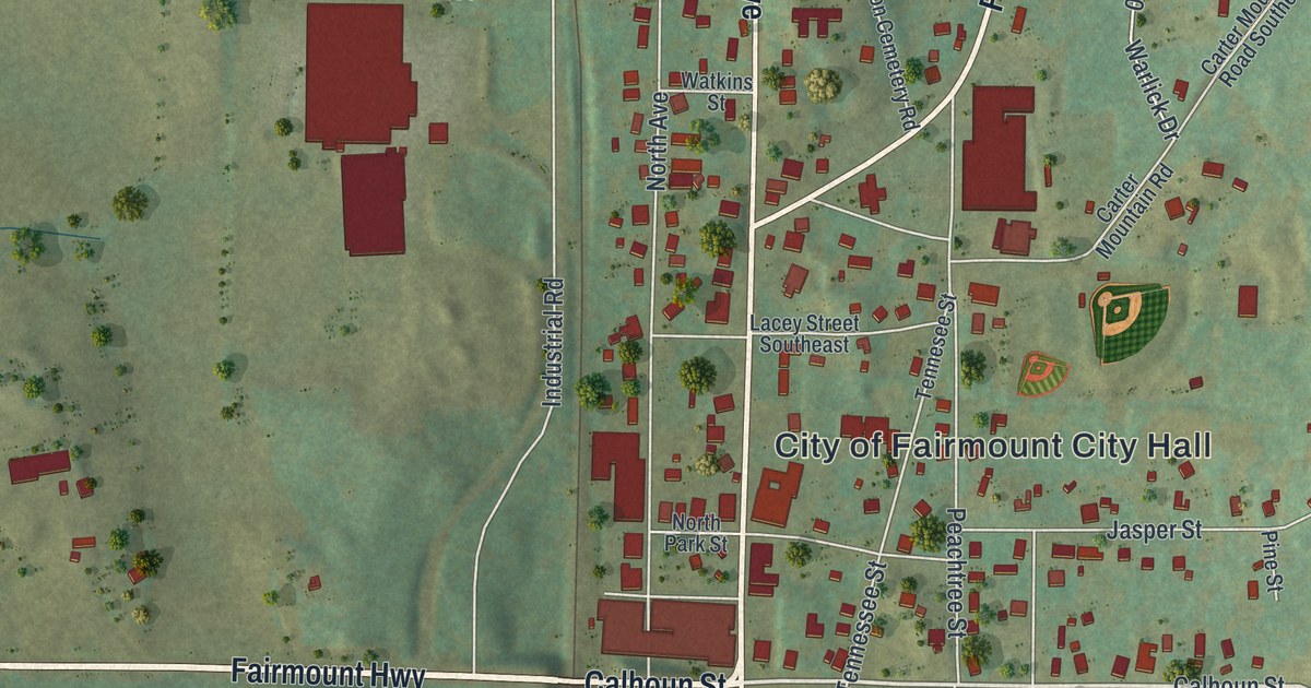 Map of Fairmount, Georgia