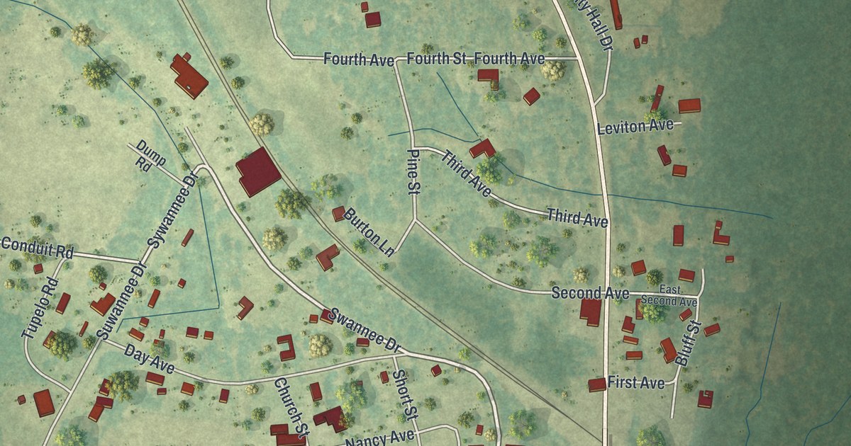 Map of Fargo, Georgia