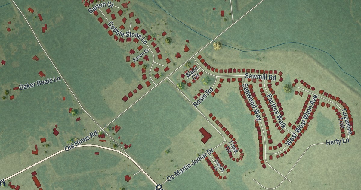 Map of Flemington, Georgia