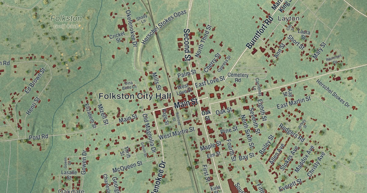 Map of Folkston, Georgia