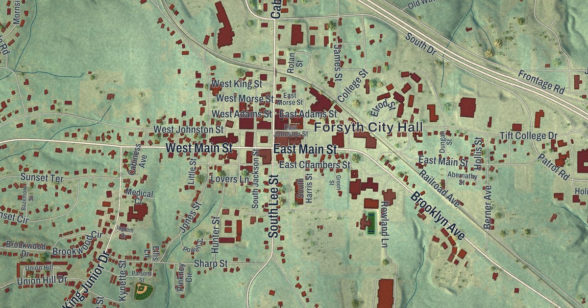 Map of Forsyth, Georgia