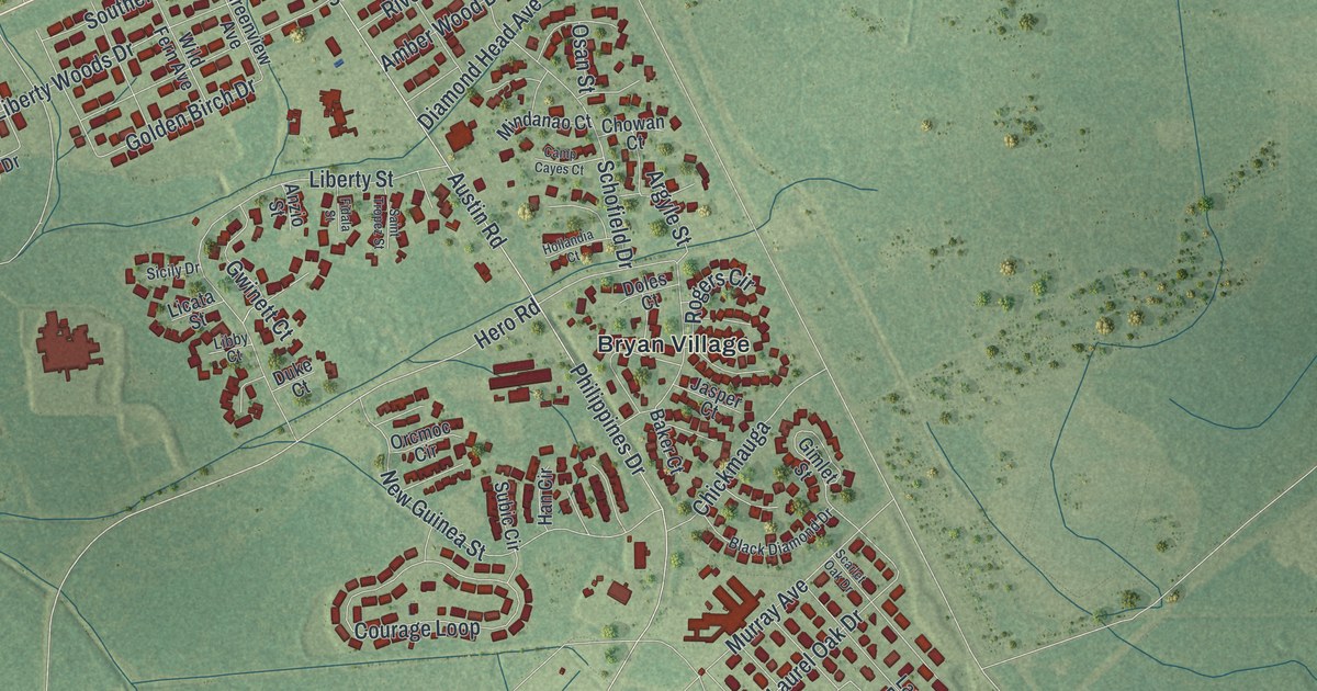 Map of Fort Stewart, Georgia