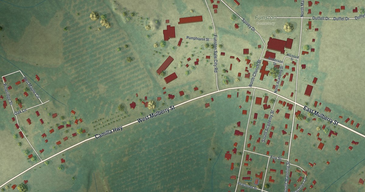 Map of Funston, Georgia