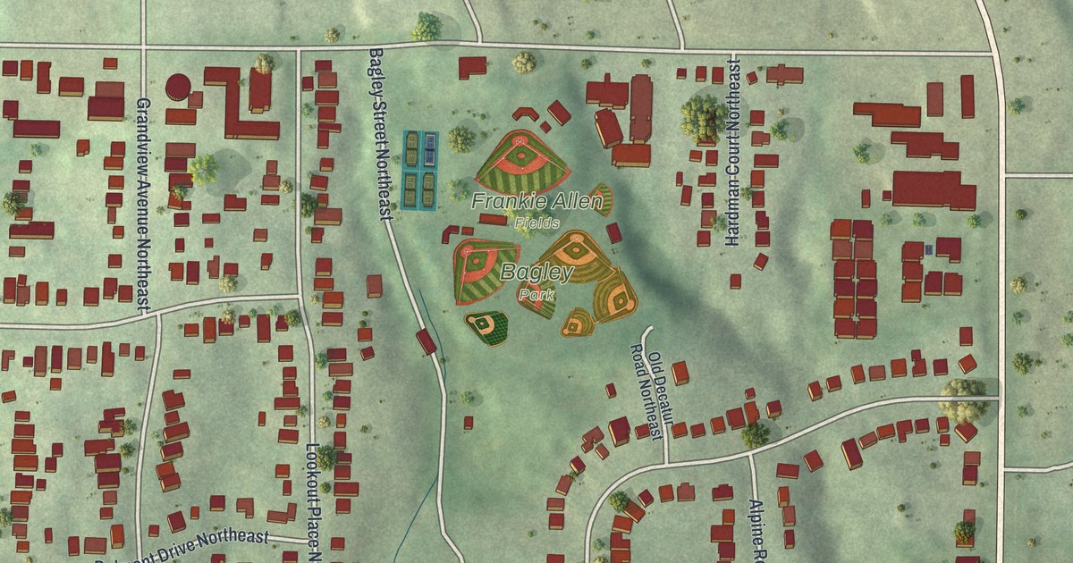 Map of Garden Hills, Georgia