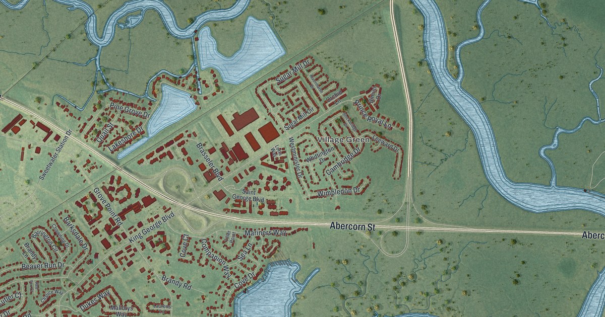 Map of Georgetown, Georgia