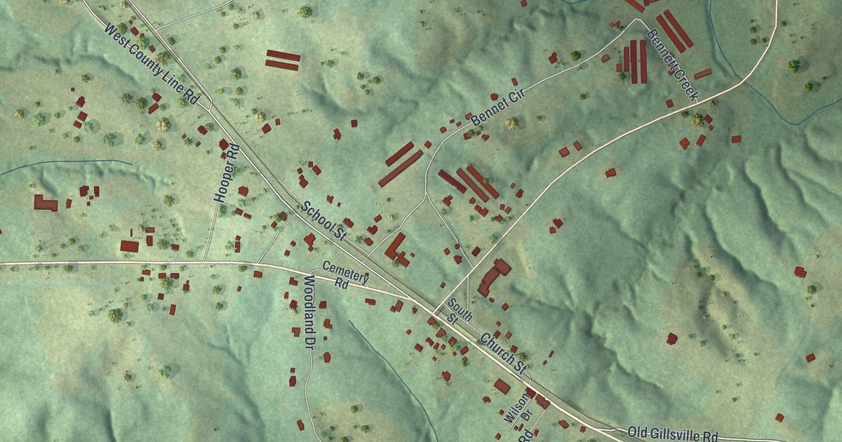 Map of Gillsville, Georgia