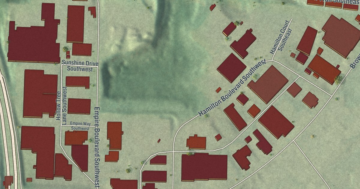 Map of Glenrose Heights, Georgia