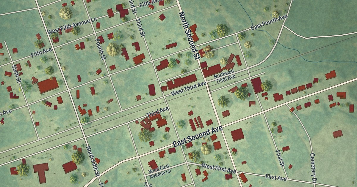Map of Glenwood, Georgia