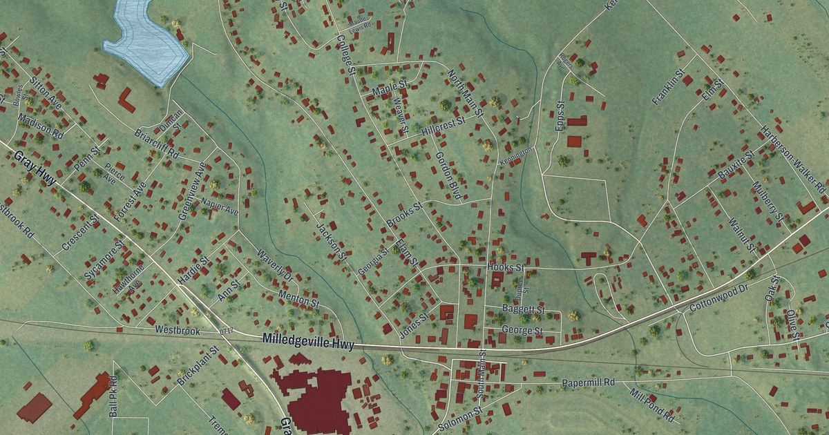Map of Gordon, Georgia