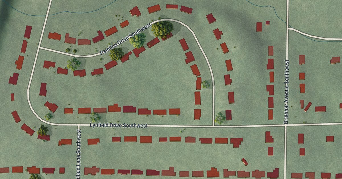 Map of Green Forest Acres, Georgia