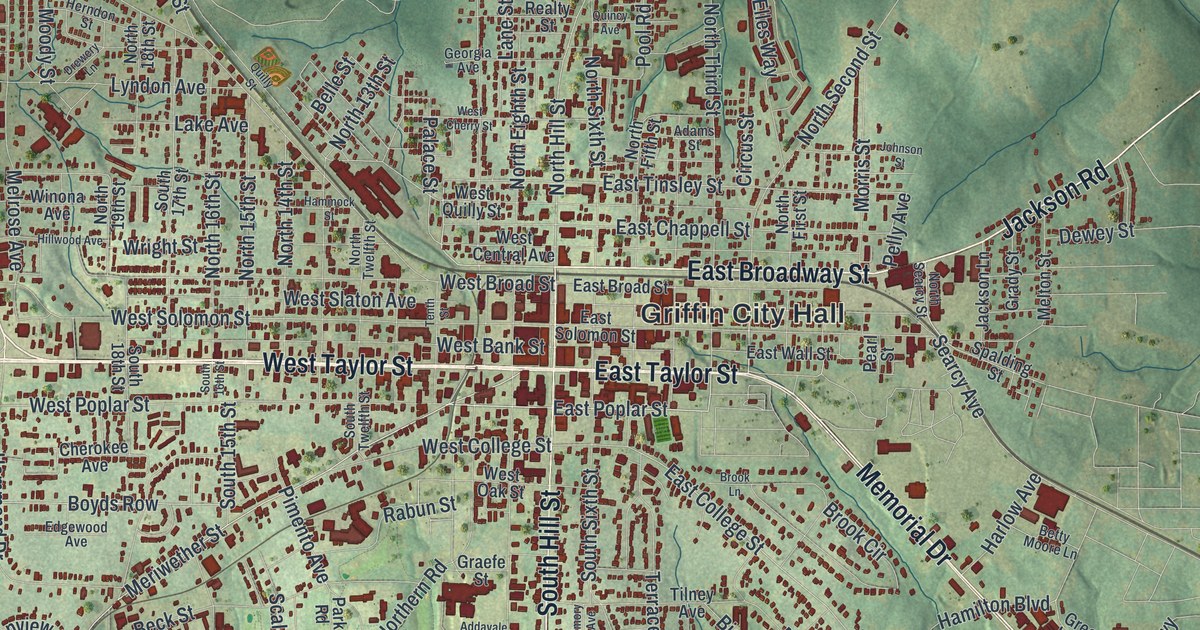 Map of Griffin, Georgia