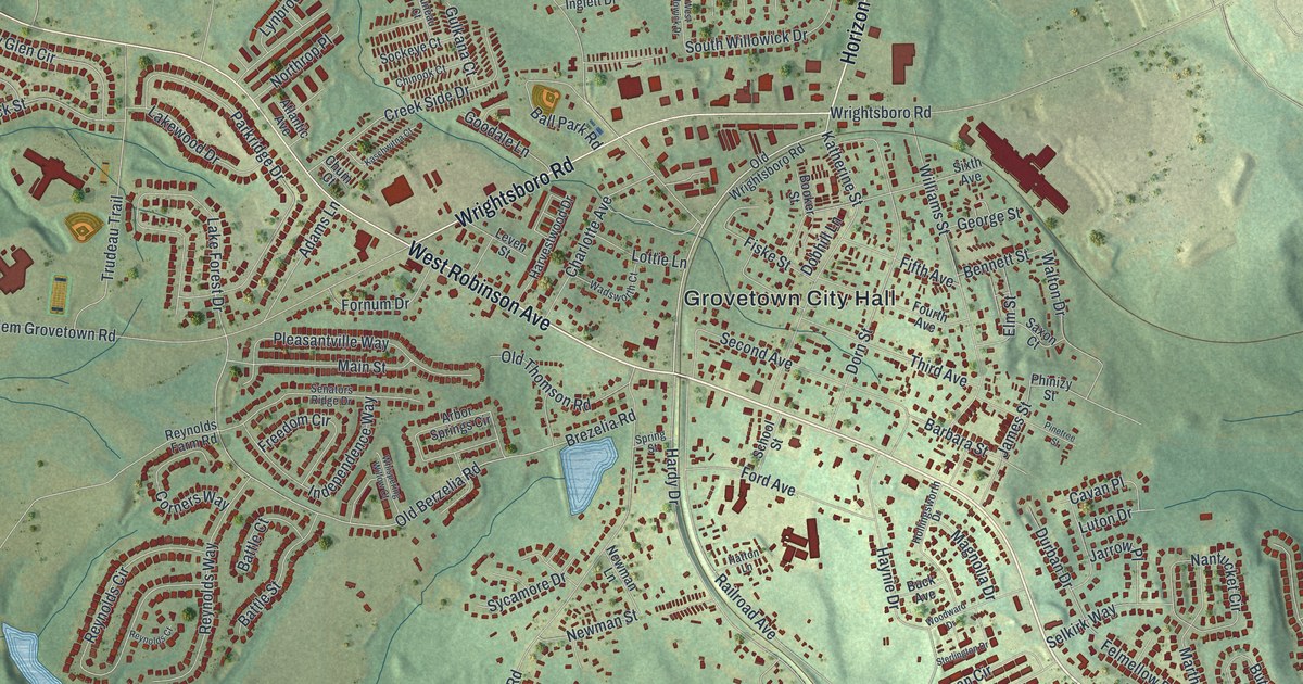 Map of Grovetown, Georgia
