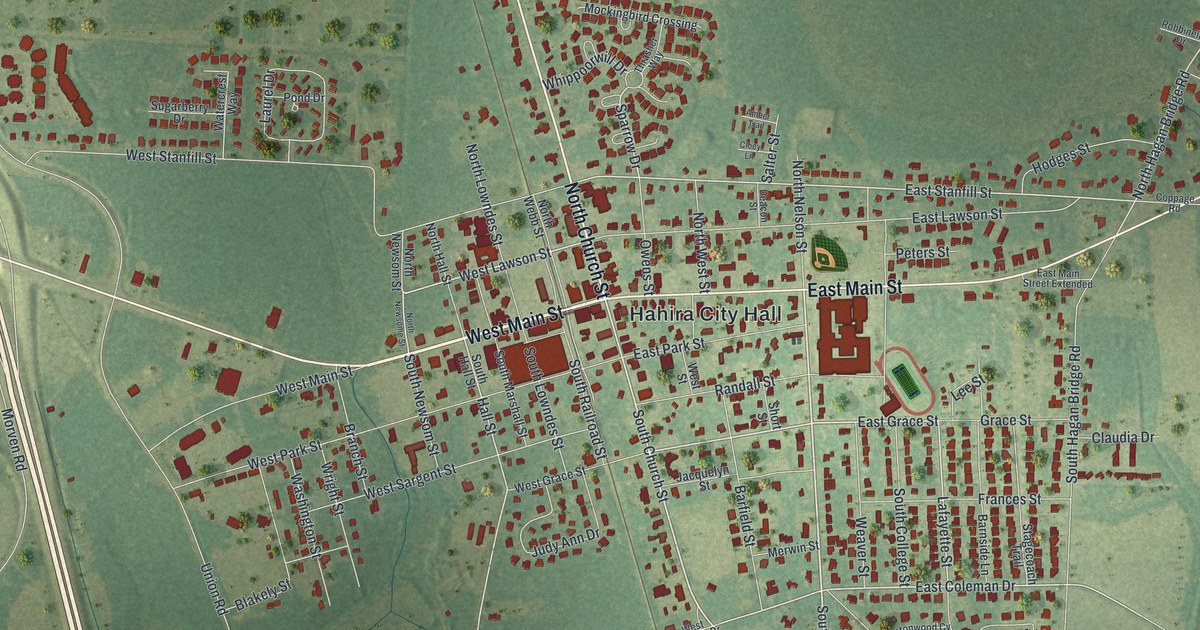 Map of Hahira, Georgia