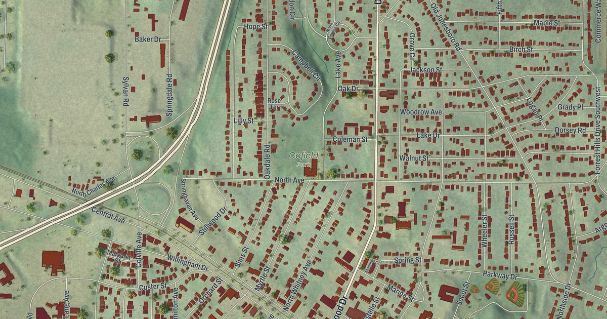 Map of Hapeville, Georgia