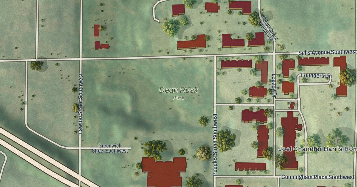 Map of Harris Chiles, Georgia