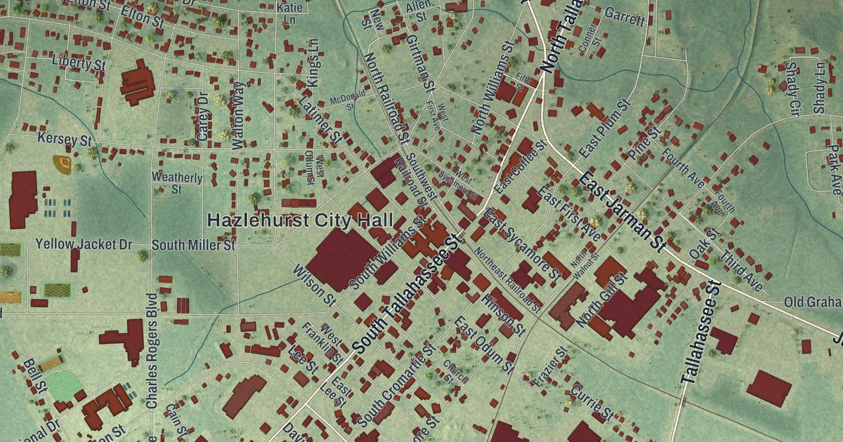 Map of Hazlehurst, Georgia