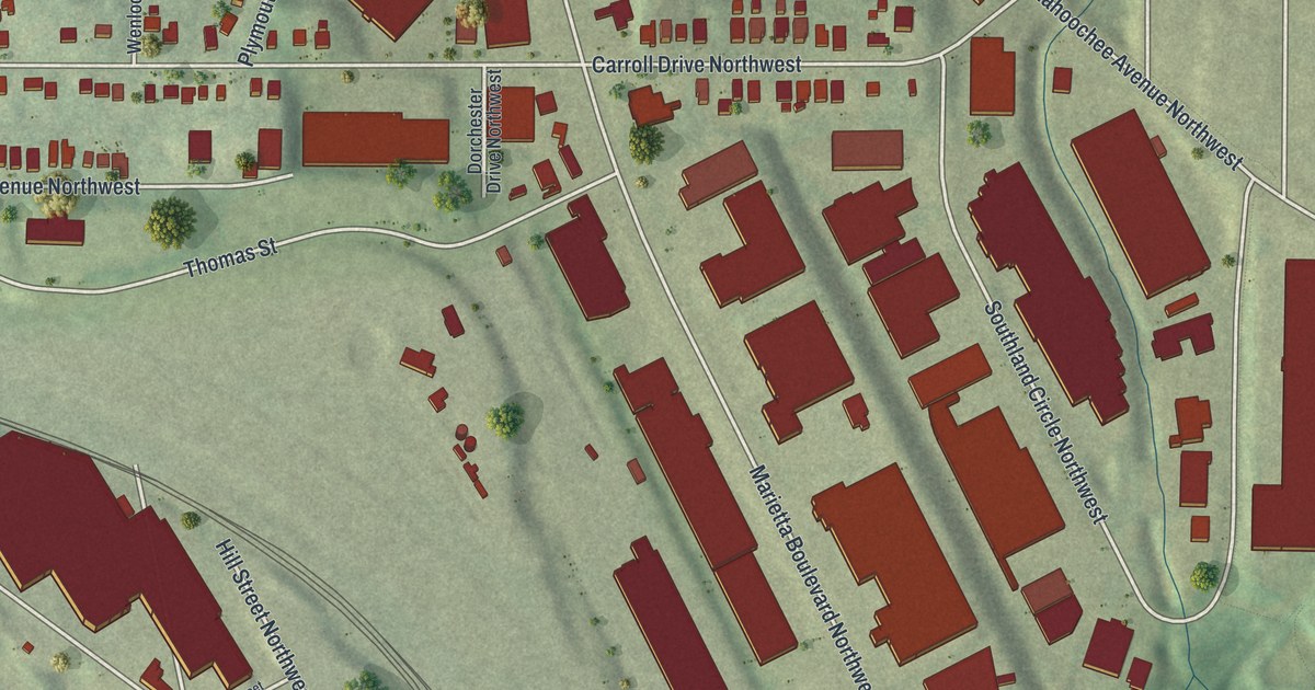 Map of Hills Park, Georgia