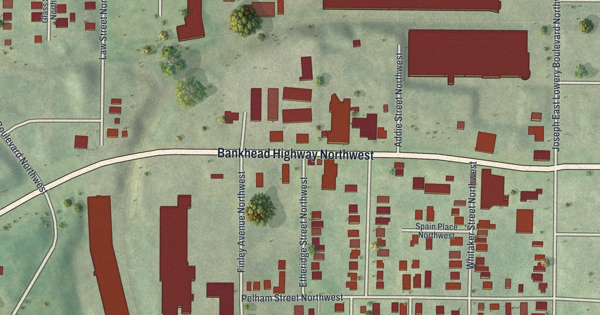 Map of Historic Westin Heights-Bankhead, Georgia