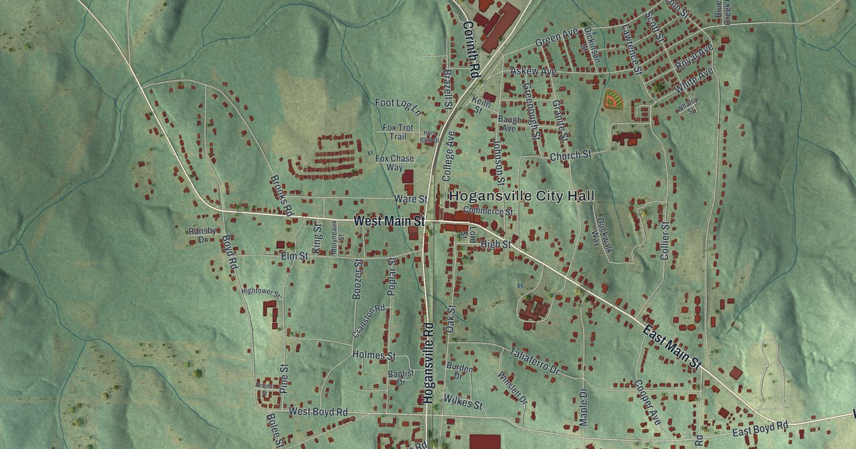 Map of Hogansville, Georgia