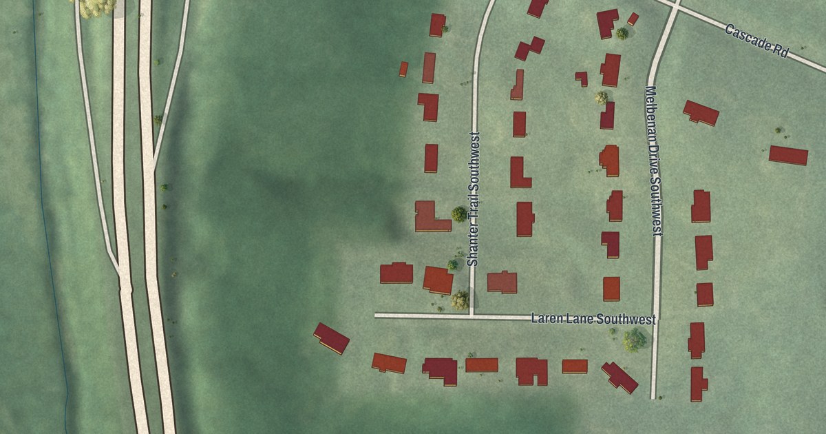 Map of Horseshoe Community, Georgia