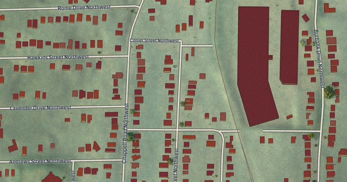 Map of Hunter Hills, Georgia