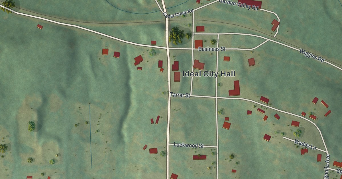 Map of Ideal, Georgia