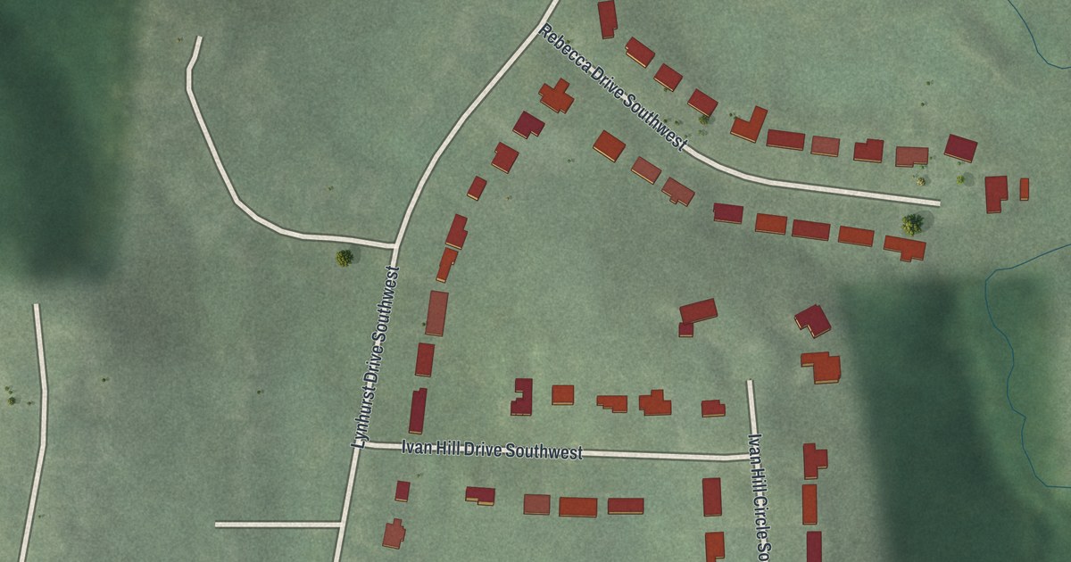 Map of Ivan Hill, Georgia