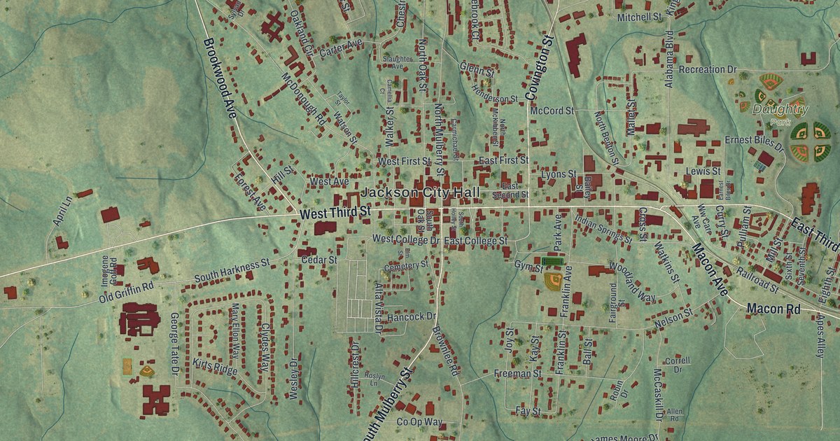 Map of Jackson, Georgia